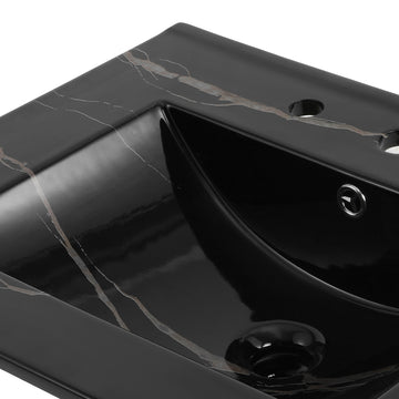 Ancillary 3-Hole 20 in. W x 18.25 in. D Classic Contemporary Rectangular Ceramic Single Sink Basin Vanity Top
